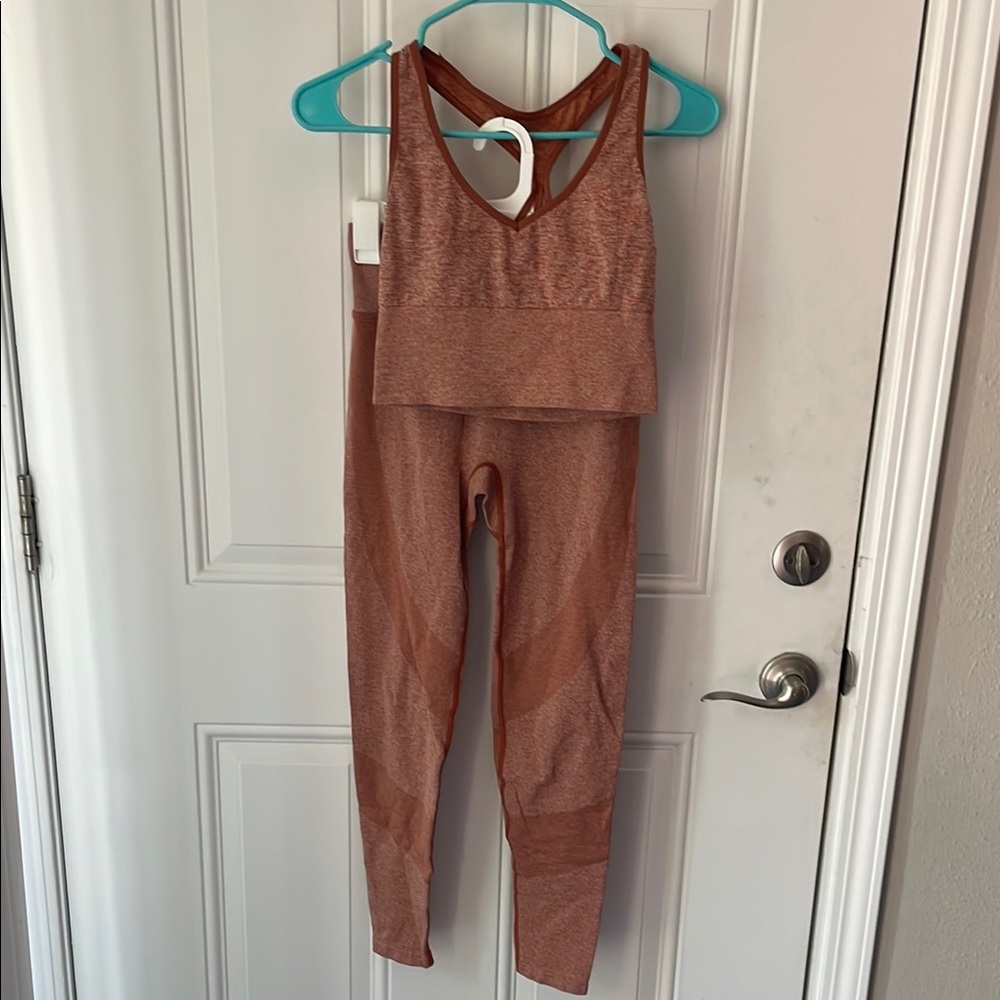 PINK Victoria's Secret Rust Activewear Set